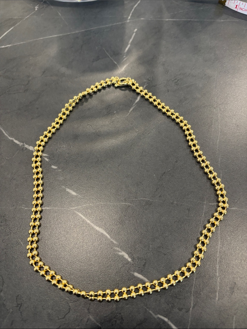Uncommon James Polished Gold Beaded Link Necklace